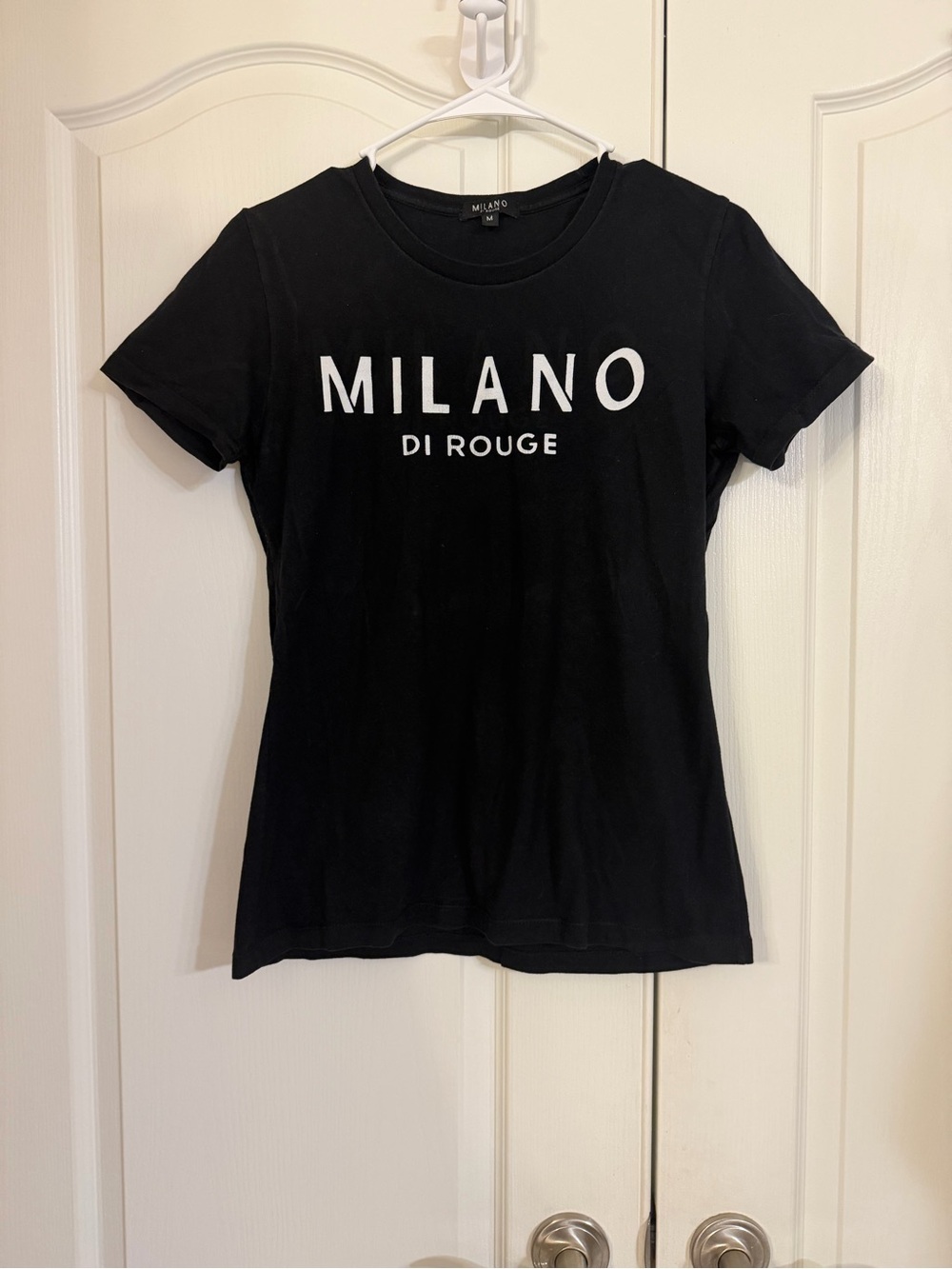 Milano Black Tee with White Logo - Picture 2 of 5